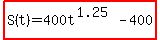 highlight%28S%28t%29=400t%5E%281.25%29-400%29