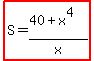 highlight%28S=%2840%2Bx%5E4%29%2Fx%29