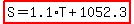 highlight%28S=1.1%2AT%2B1052.3%29