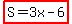 highlight%28S=3x-6%29