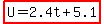 highlight%28U=2.4t%2B5.1%29