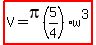 highlight%28V=pi%285%2F4%29w%5E3%29