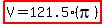 highlight%28V+=+121.5%28pi%29%29