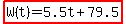 highlight%28W%28t%29=5.5t%2B79.5%29