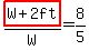 highlight%28W%2B2ft%29%2FW=8%2F5