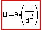 highlight%28W=9%28L%2Fd%5E2%29%29