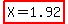 highlight%28X=1.92%29