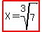 highlight%28X=root%283%2C7%29%29