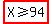 highlight%28X%3E=94%29