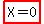 highlight%28X+=+0%29