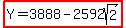 highlight%28Y=3888-2592sqrt%282%29%29