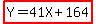 highlight%28Y=41X%2B164%29
