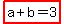 highlight%28a%2Bb=3%29