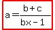 highlight%28a=%28b%2Bc%29%2F%28bx-1%29%29