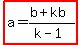 highlight%28a=%28b%2Bkb%29%2F%28k-1%29%29