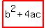 highlight%28b%5E2%2B4ac%29