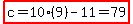 highlight%28c=10%289%29-11=79%29