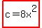 highlight%28c=8x%5E2%29