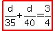 highlight%28d%2F35%2Bd%2F40=3%2F4%29