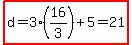 highlight%28d=3%2816%2F3%29%2B5=21%29