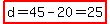 highlight%28d=45-20=25%29