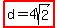highlight%28d=4sqrt%282%29%29