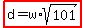 highlight%28d=w%2Asqrt%28101%29%29