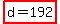 highlight%28d+=+192%29