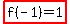 highlight%28f%28-1%29=1%29
