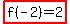highlight%28f%28-2%29=2%29