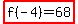 highlight%28f%28-4%29=68%29