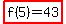 highlight%28f%285%29=43%29