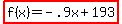 highlight%28f%28x%29=-.9x%2B193%29