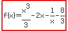 highlight%28f%28x%29=x%5E3%2F3-2x-1%2Fx-8%2F3%29