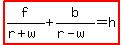 highlight%28f%2F%28r%2Bw%29%2Bb%2F%28r-w%29=h%29