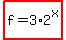 highlight%28f=3%2A2%5Ex%29