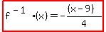 highlight%28f%5E%28-1%29%28x%29+=+-%28%28x-9%29%29%2F4%29