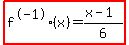 highlight%28f%5E-1%28x%29=%28x-1%29%2F6%29