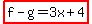highlight%28f-g=3x%2B4%29