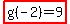 highlight%28g%28-2%29=9%29