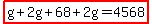 highlight%28g%2B2g%2B68%2B2g=4568%29