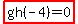 highlight%28gh%28-4%29=0%29