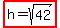 highlight%28h=sqrt%2842%29%29