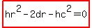 highlight%28hr%5E2-2dr-hc%5E2=0%29