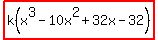 highlight%28k%28x%5E3-10x%5E2%2B32x-32%29%29