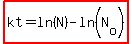 highlight%28kt=ln%28N%29-ln%28N%5Bo%5D%29%29