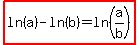 \"highlight%28ln%28a%29-ln%28b%29=ln%28a%2Fb%29%29\"