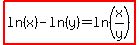 highlight%28ln%28x%29-ln%28y%29=ln%28x%2Fy%29%29