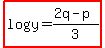 highlight%28log%28y%29=%282q-p%29%2F3%29