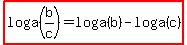 highlight%28loga%28b%2Fc%29=loga%28b%29-loga%28c%29%29